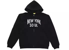 555 Soul Heritage New York Soul Zip Up Hoodie in Black