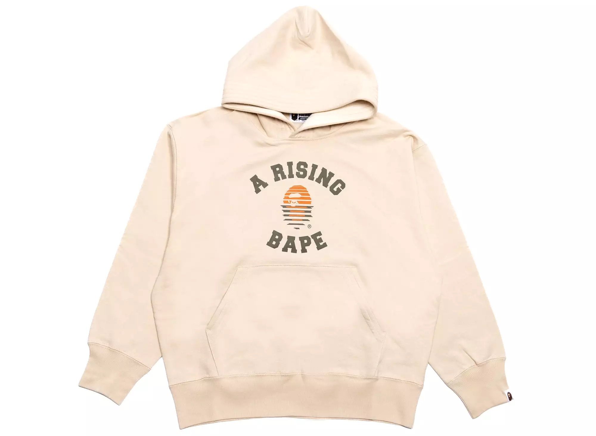 A Bathing Ape A Rising Bape Pullover Hoodie in Ivory xld