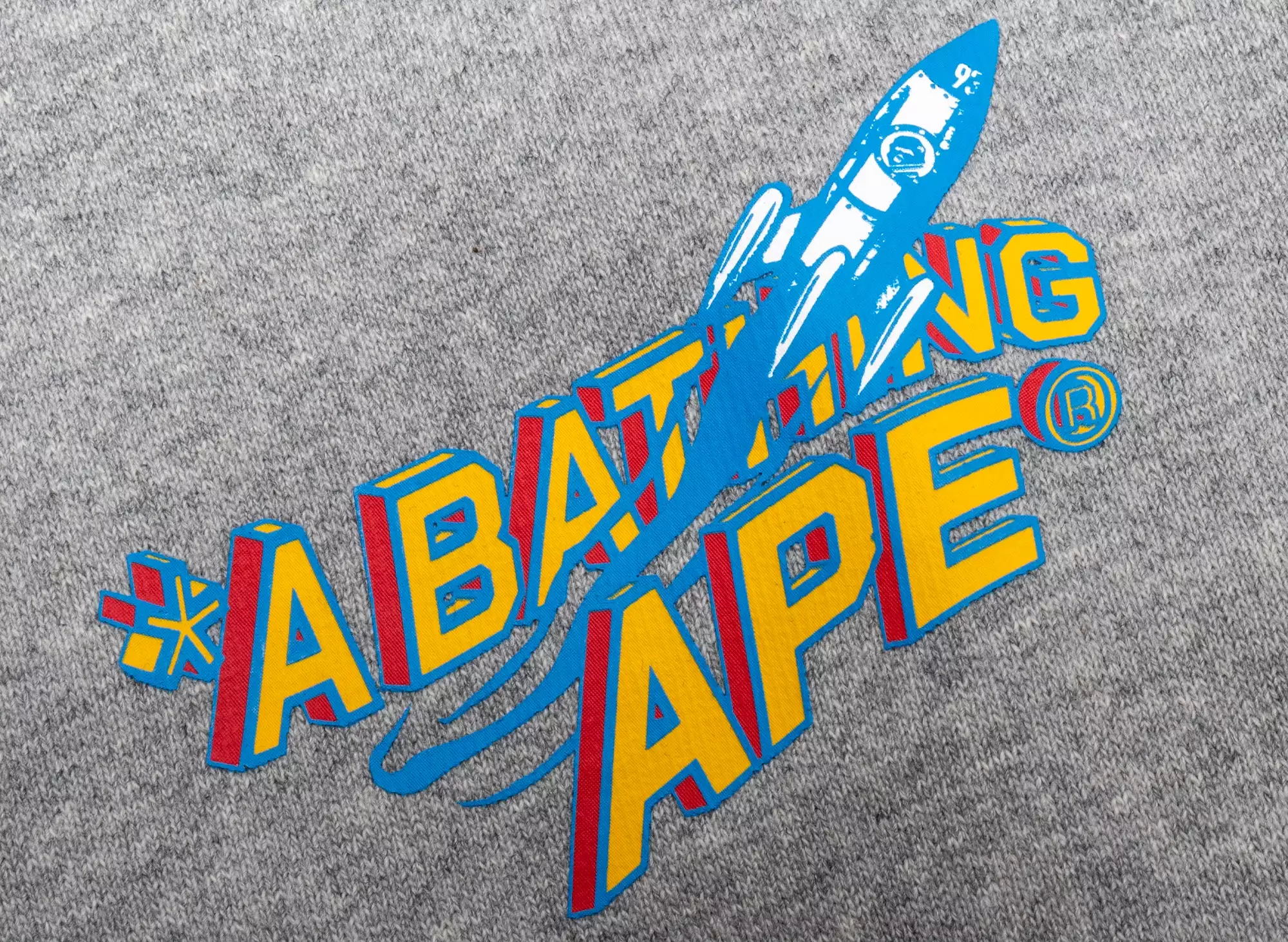 A Bathing Ape Moon Ape Head Pullover Hoodie in Grey