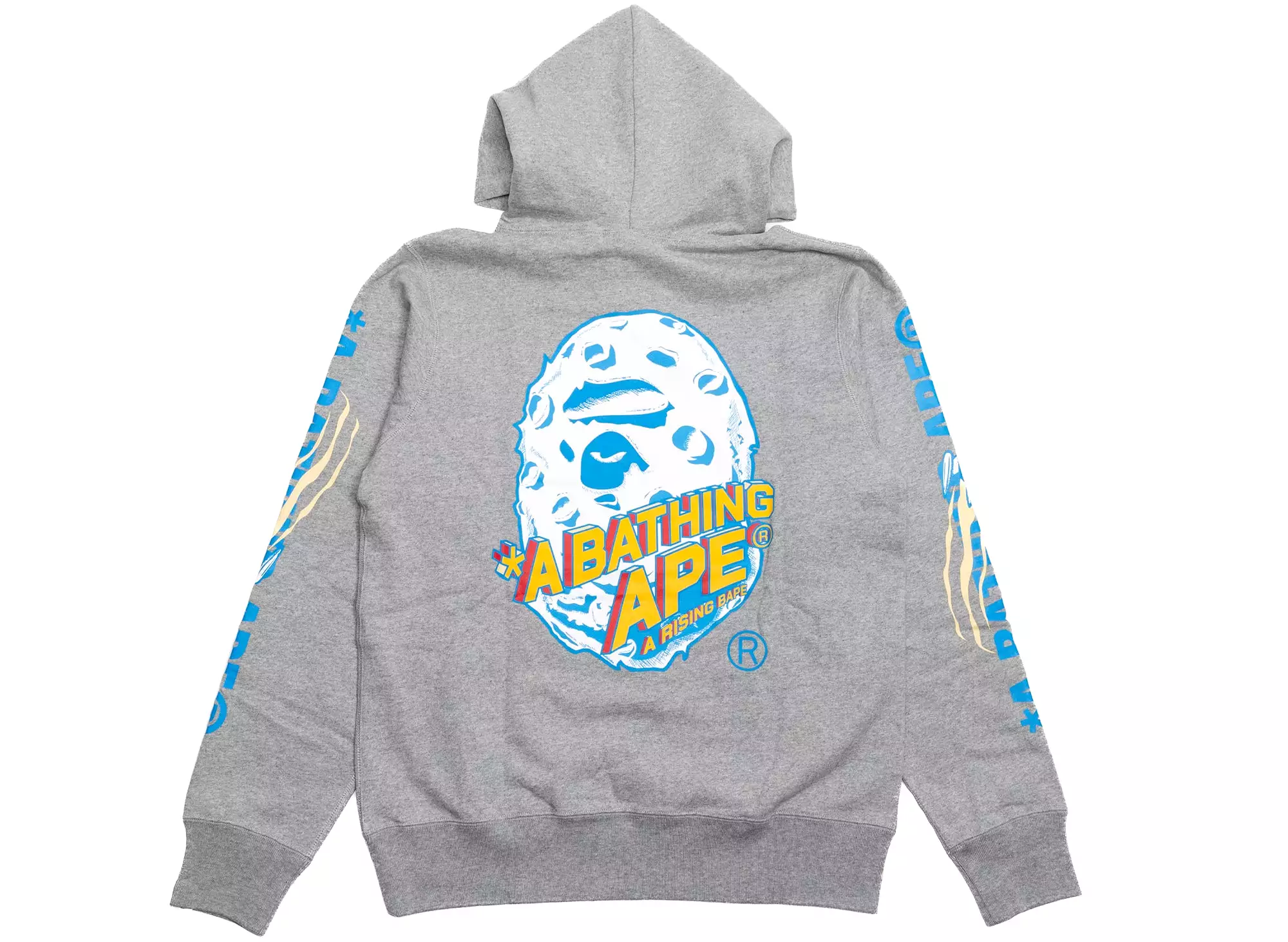 A Bathing Ape Moon Ape Head Pullover Hoodie in Grey