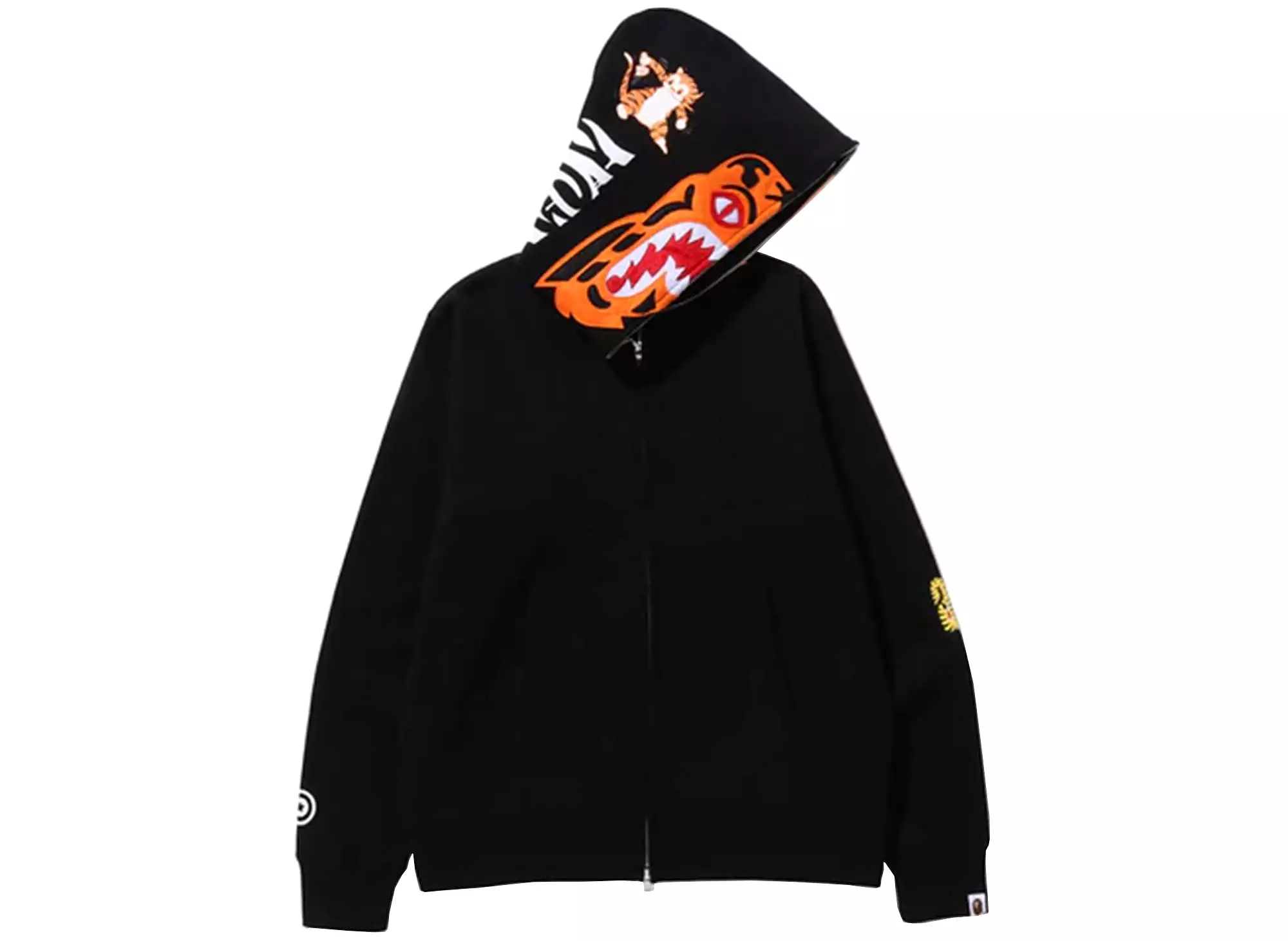 A Bathing Ape Tiger Full Zip Hoodie in Black xld