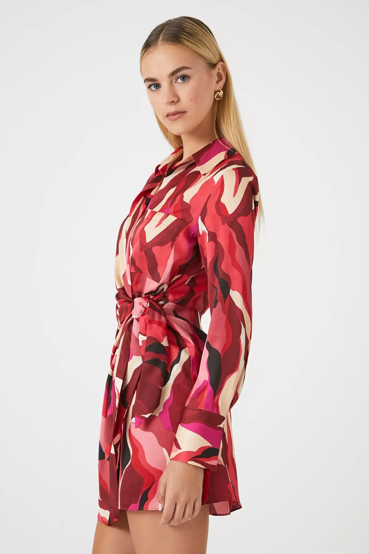 Abstract Print Mini Dress