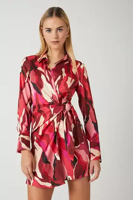 Abstract Print Mini Dress