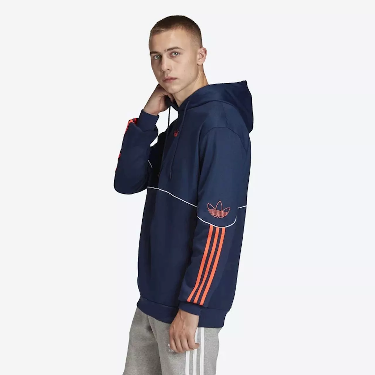 Adidas Originals Men's Outline Fleece Hoodie FM3917