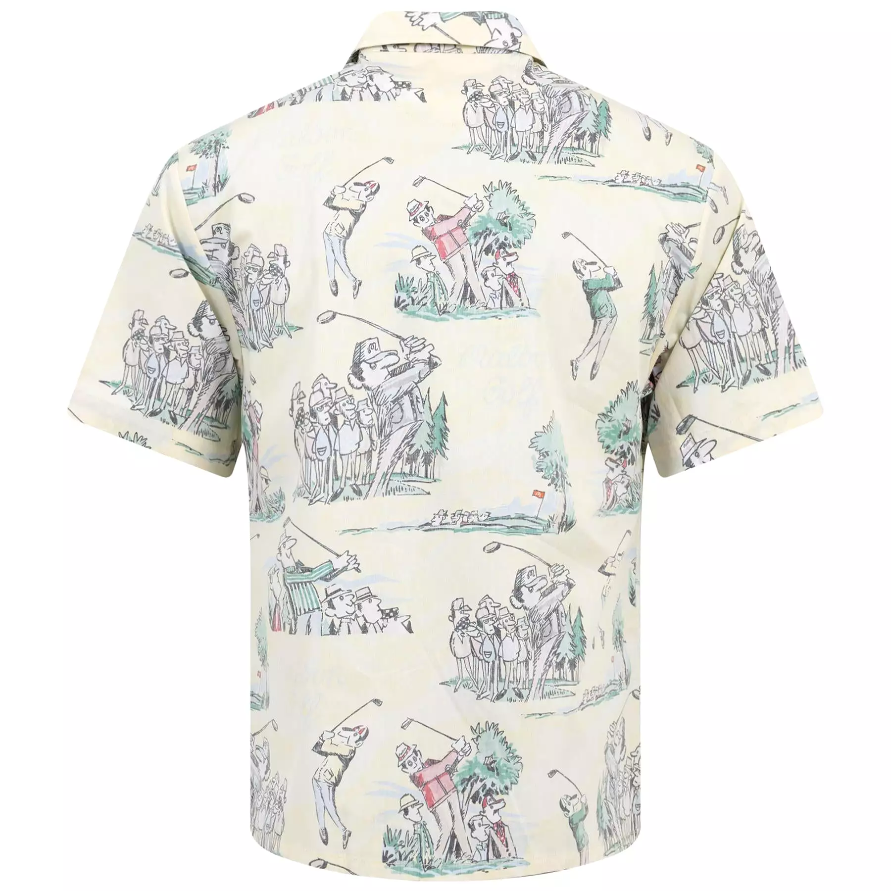 Augusta Patrons Print Camp Shirt Yellow - SU24