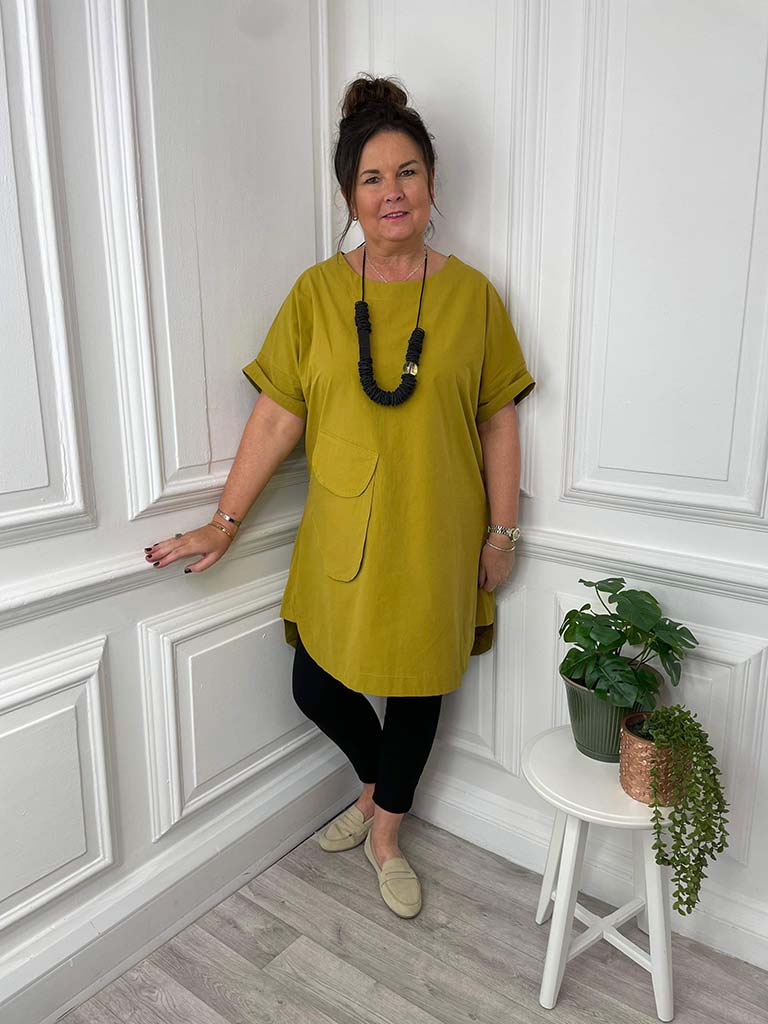 Bambou by Bella Blue Cotton Pocket Tunic - Ochre