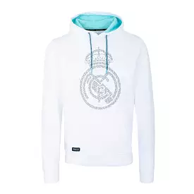 Bernabéu Neon Lights Sudadera Capucha Estampado Escudo Blanco