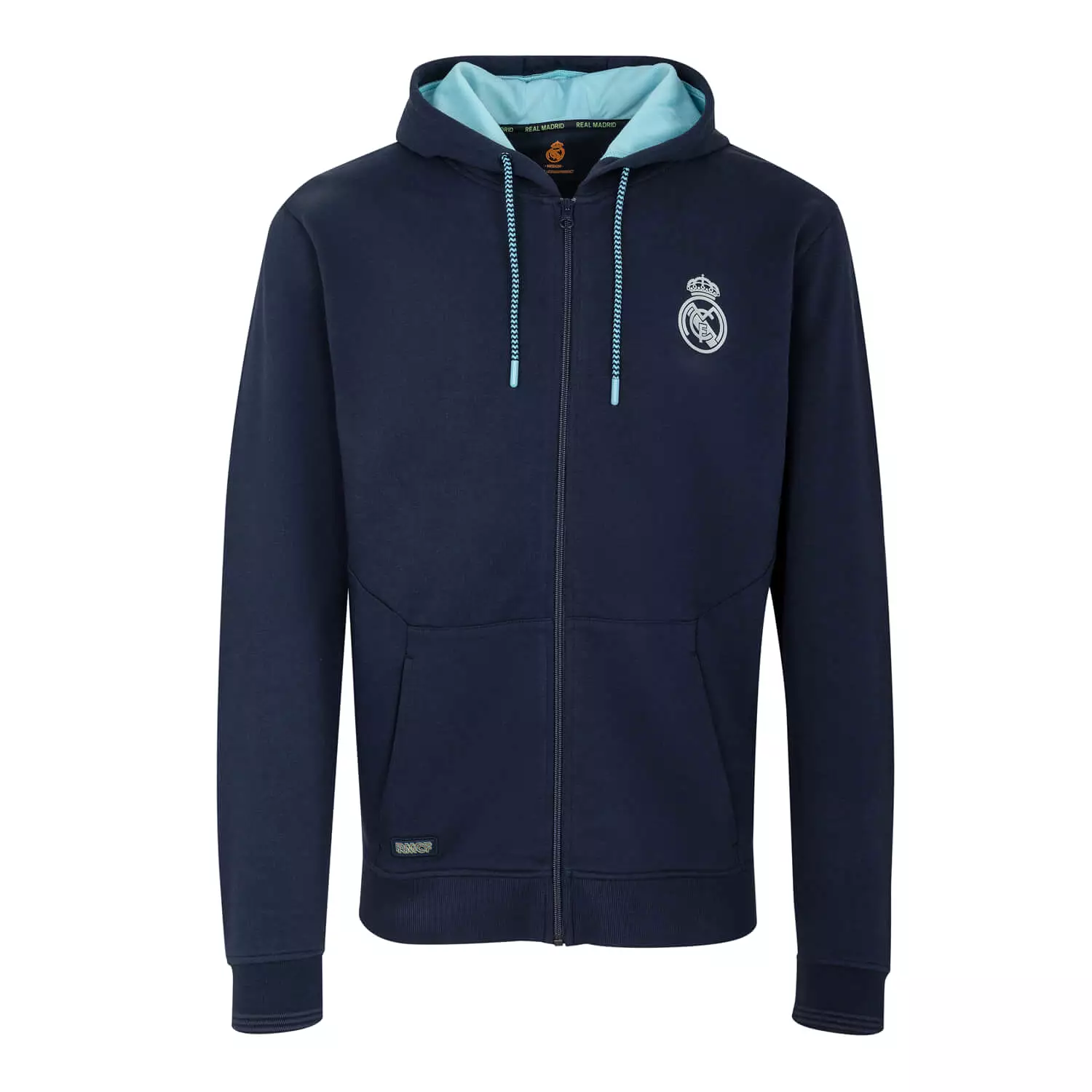 Bernabéu Neon Lights Sudadera Hombre Capucha Cremallera Azul