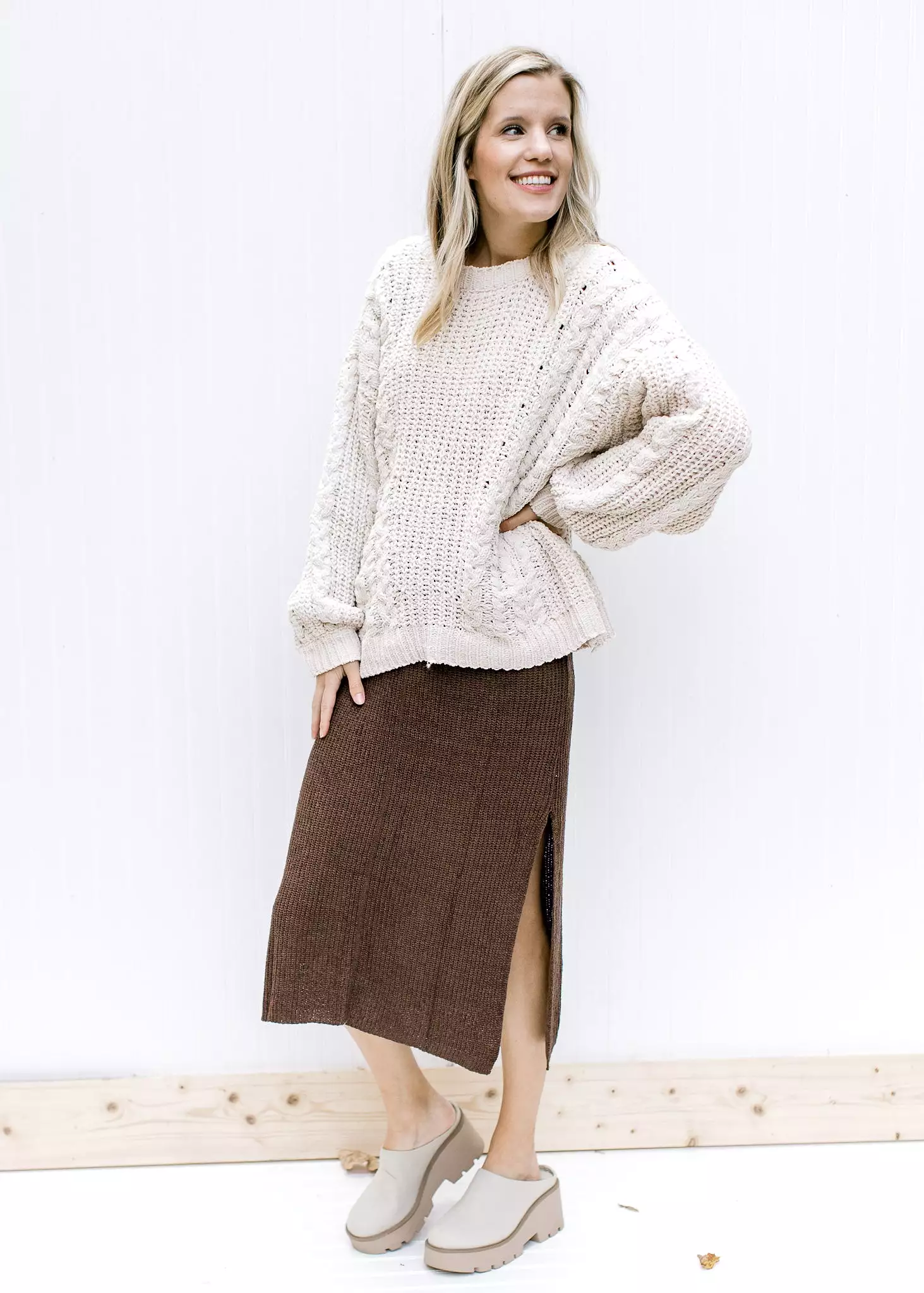 Brown Layer Me Sweater Dress