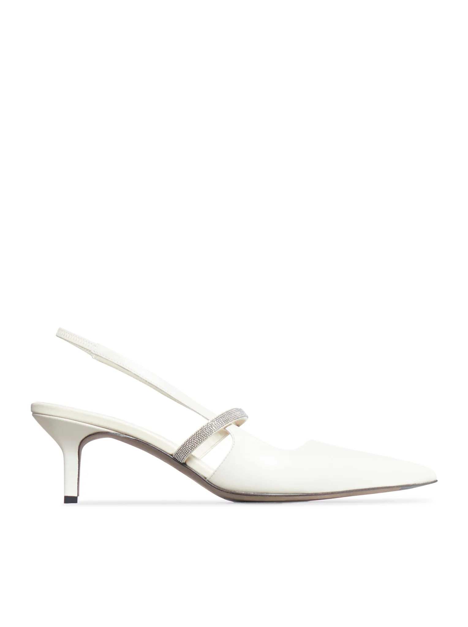 Brunello Cucinelli leather slingback