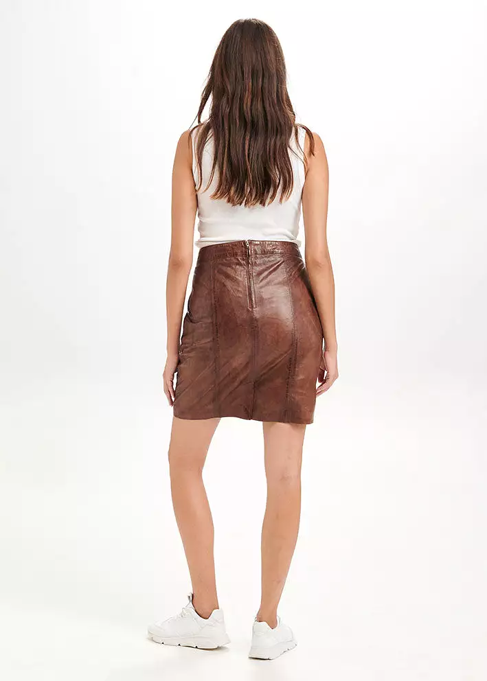 BTF CPH Pencil Skirt with Pockets 100102 Carob Brown