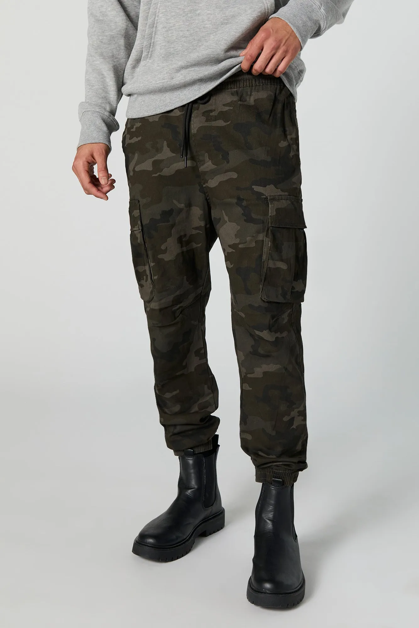 Camo Drawstring Cargo Jogger