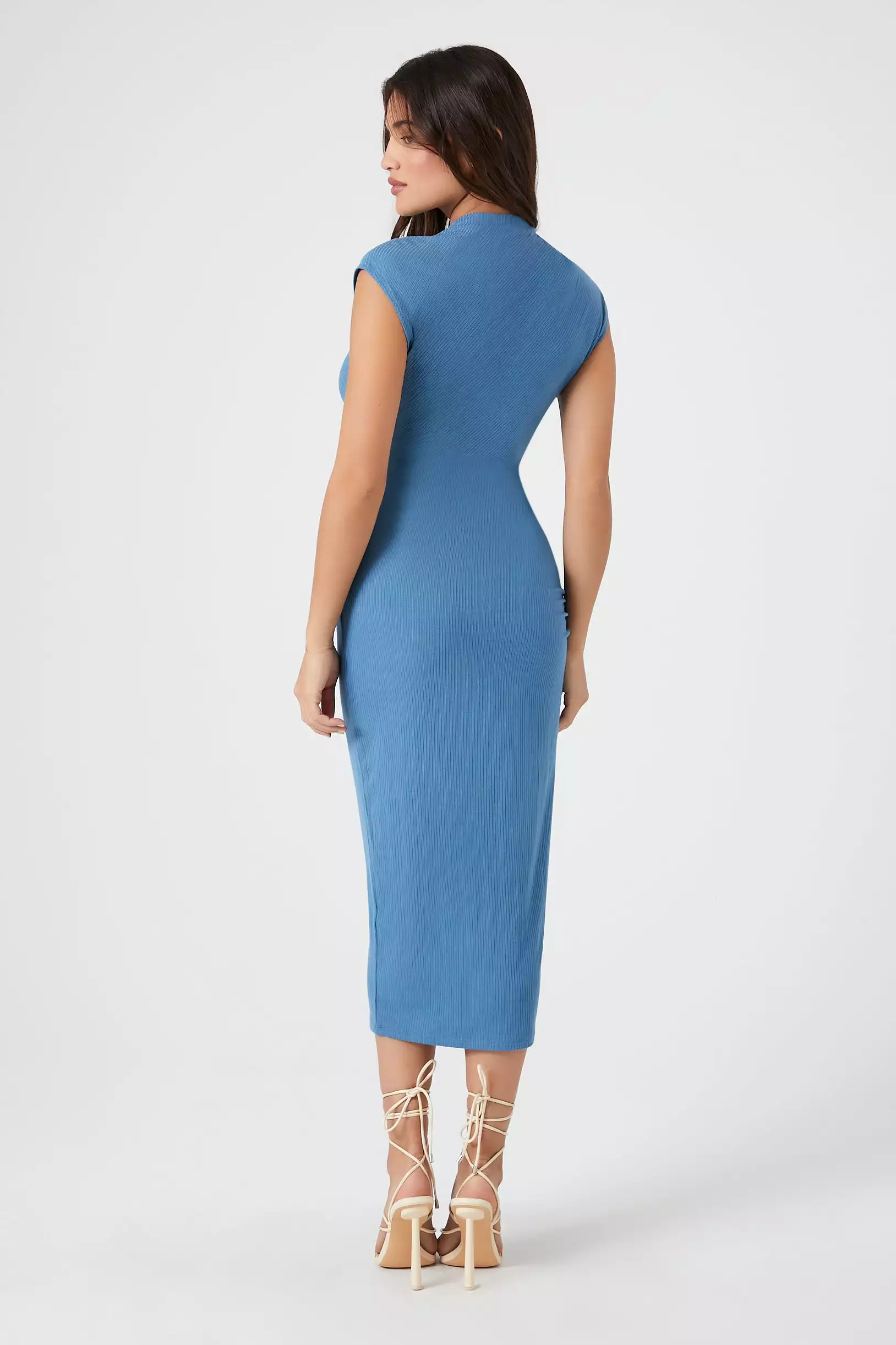 Cap-Sleeve Bodycon Midi Dress