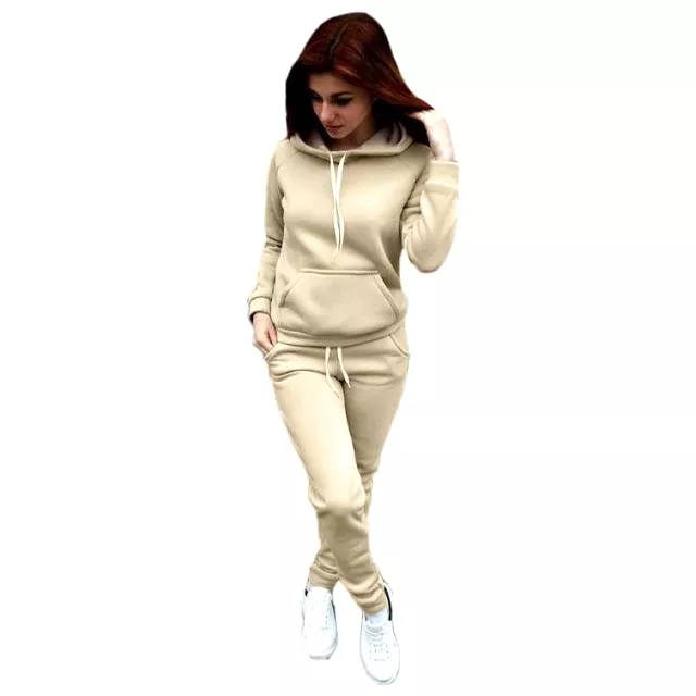 Casual 2 Piece Set Women Tracksuit Autumn Spring Hoodies