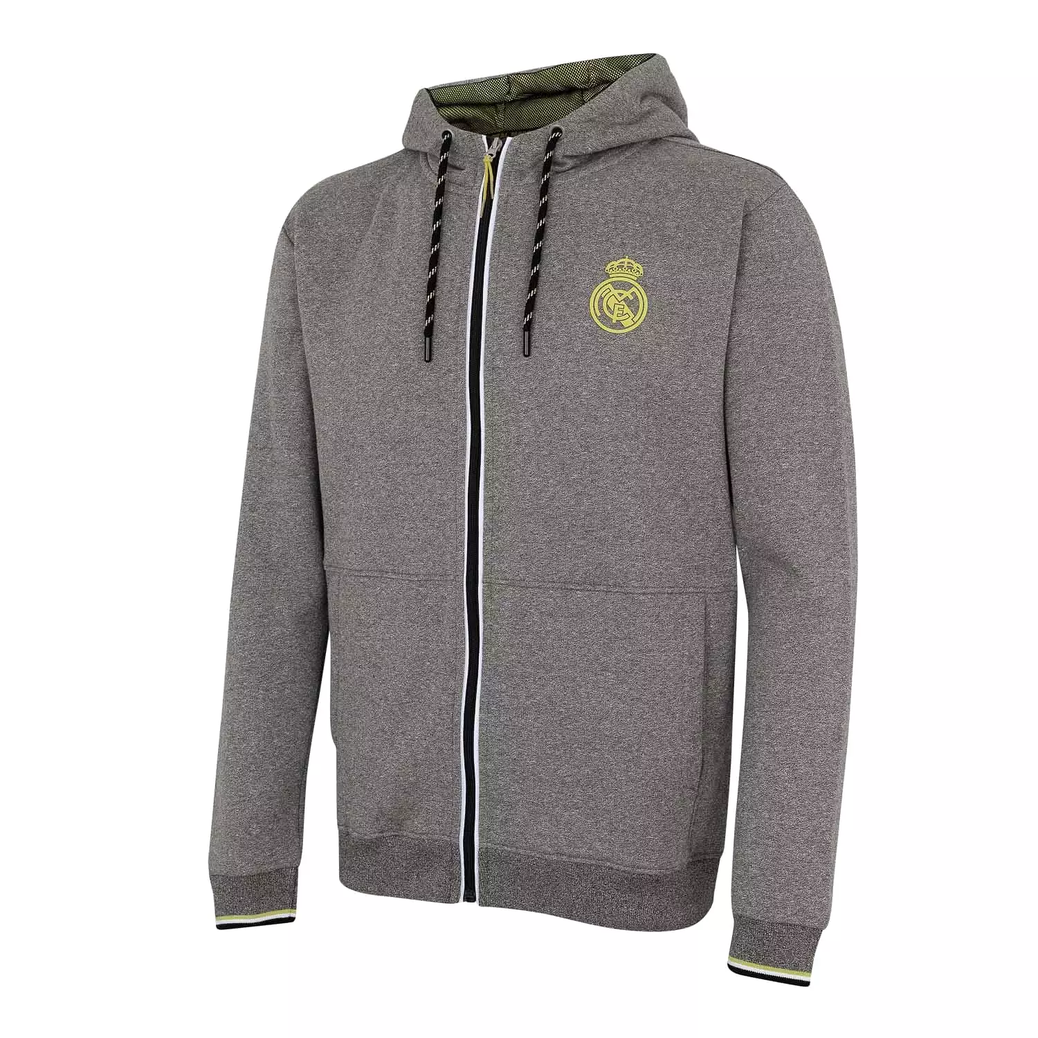 Chaqueta Capucha Hombre Gris/Lima Real Madrid