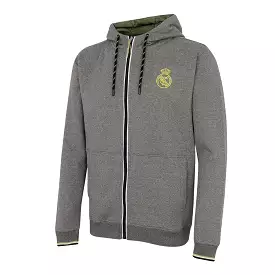 Chaqueta Capucha Hombre Gris/Lima Real Madrid