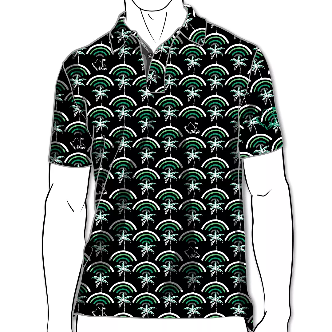 Cocobows Manoa - OGA Men's Polo -  Black Mint