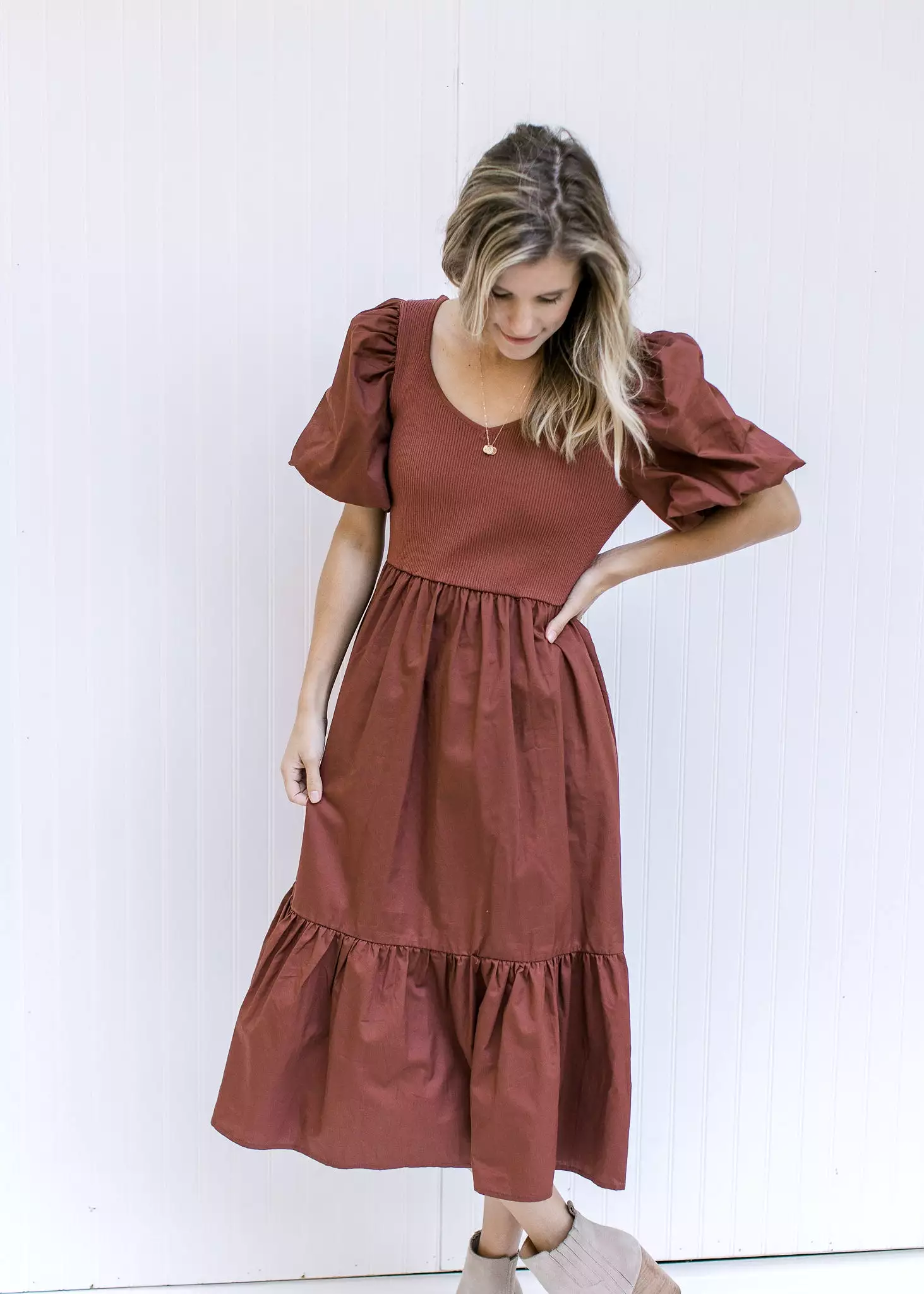 Cognac Winter Dress