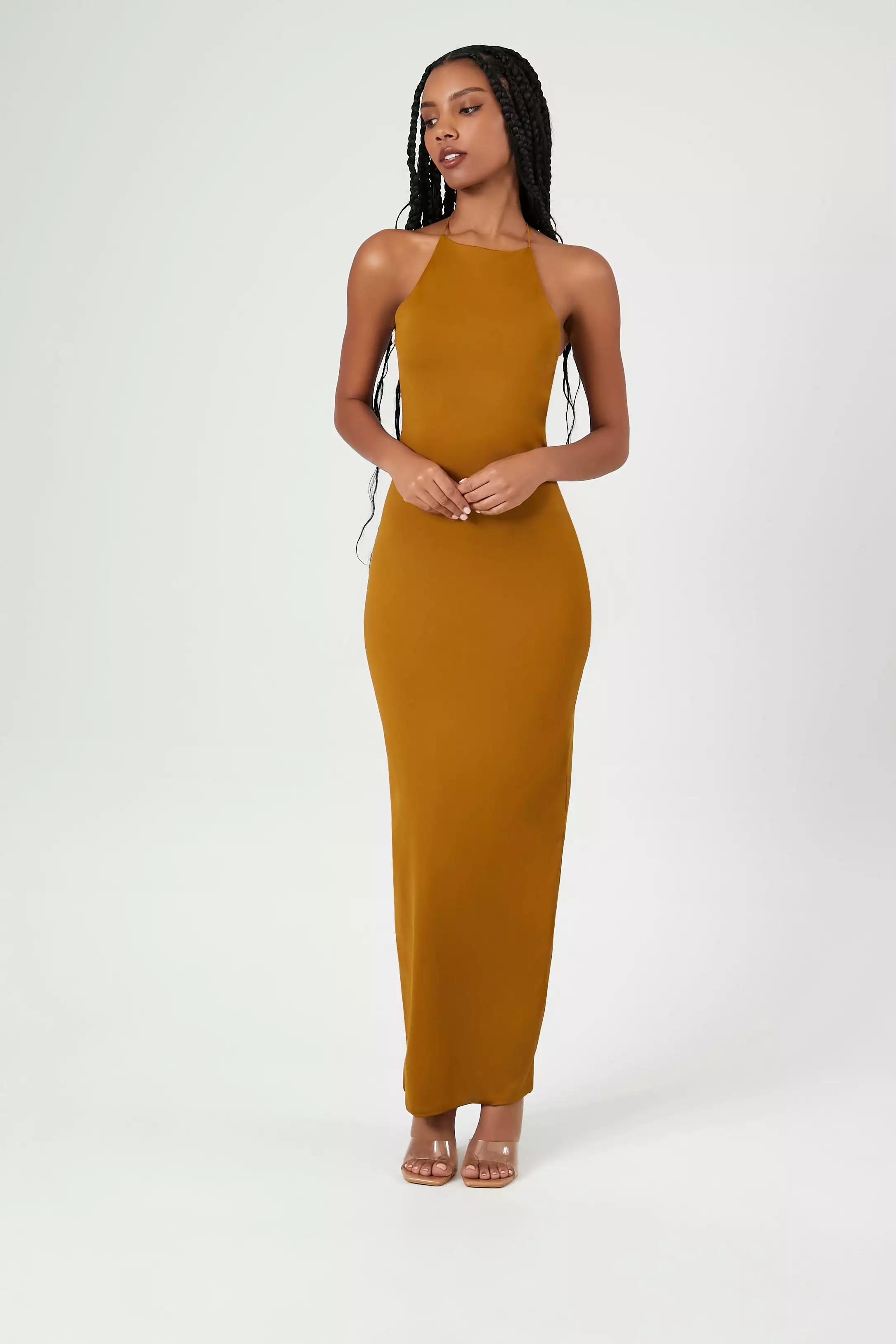 Contour Halter Maxi Dress