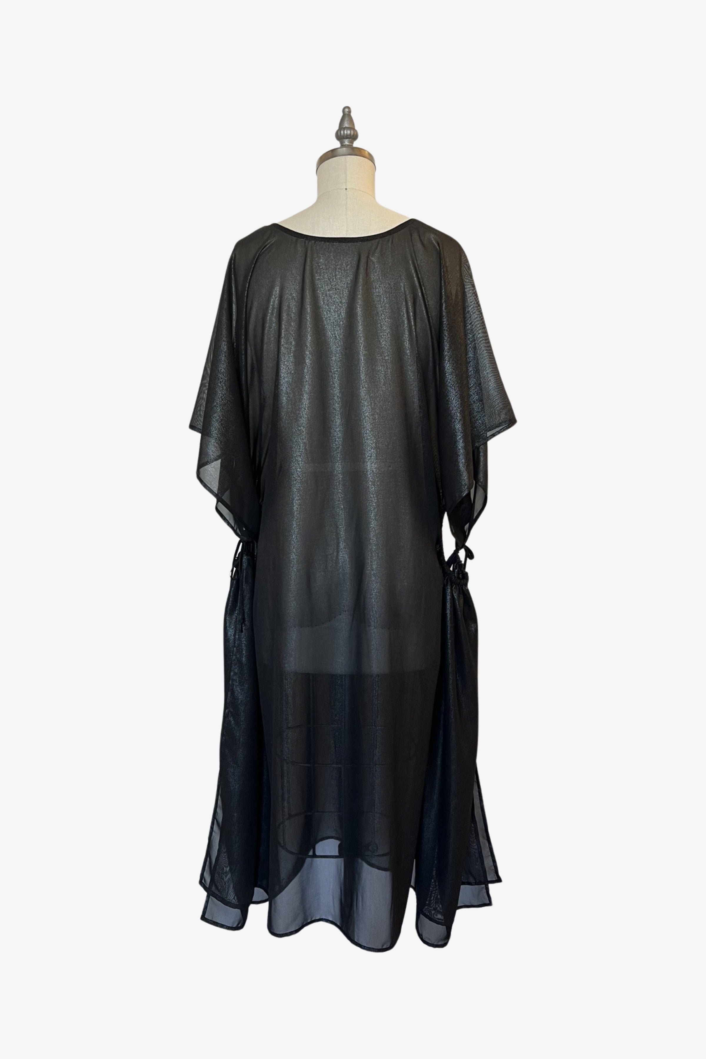 Convertible Lisbon Dress | Sheer Black Foil