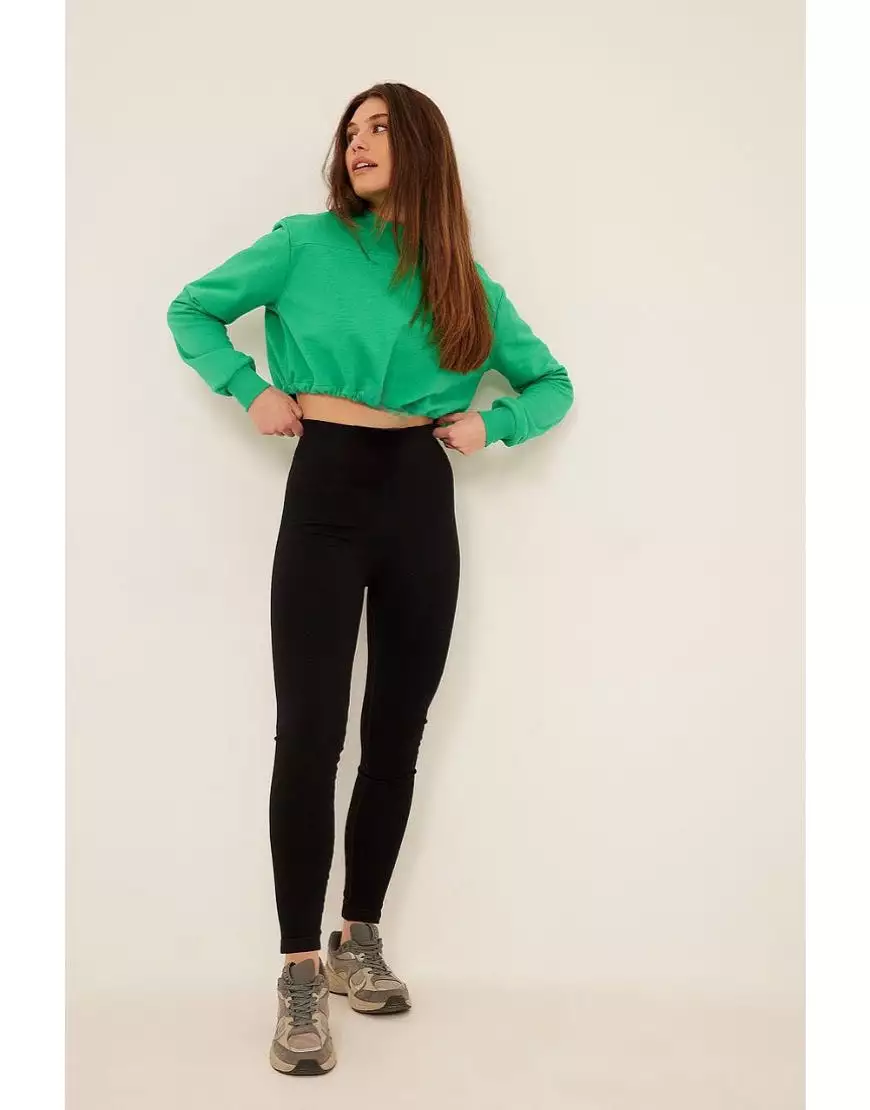 Cropped Fleece Sweatshirt