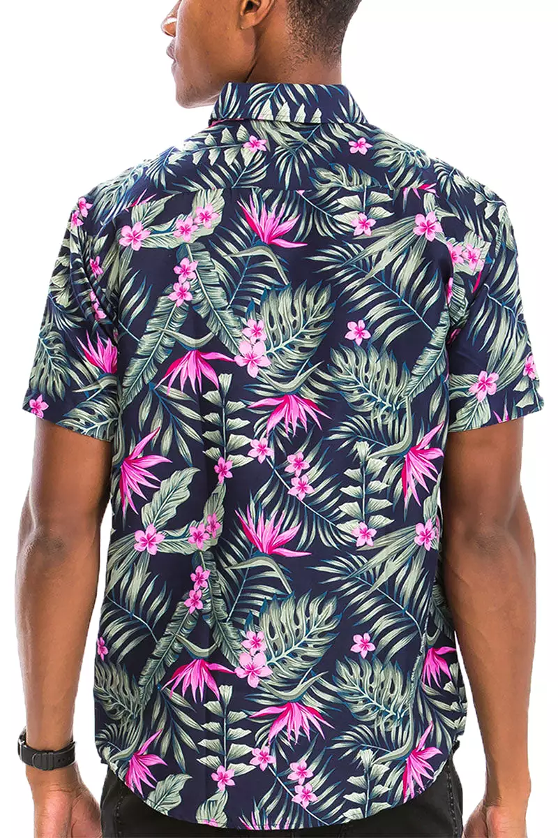 Digital Print Hawaiian Short Sleeve Shirt