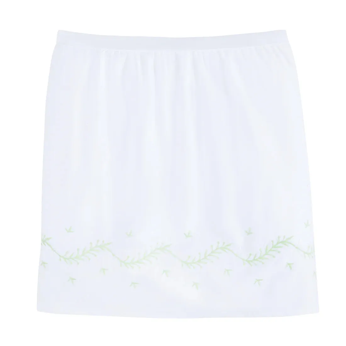 Embroidered Crib Skirt- Meadow