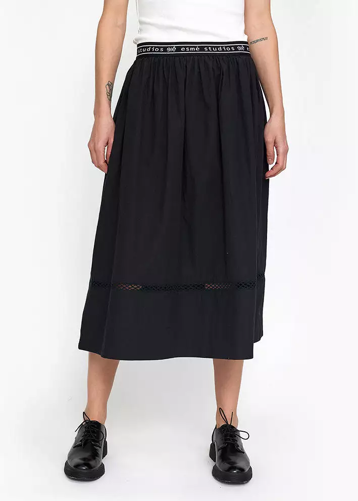 Esmé Studios Luna Midi Skirt ES124-308 Nederdel - Black