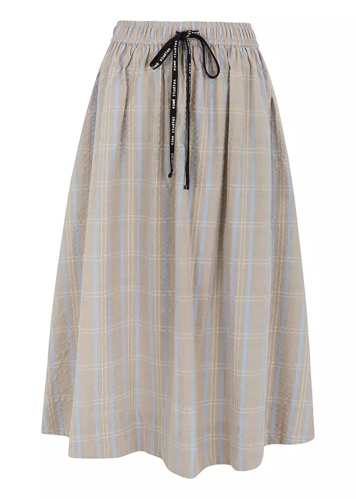 Esmé Studios Mella Midi Skirt - Nederdel - Chateau Gray Checks