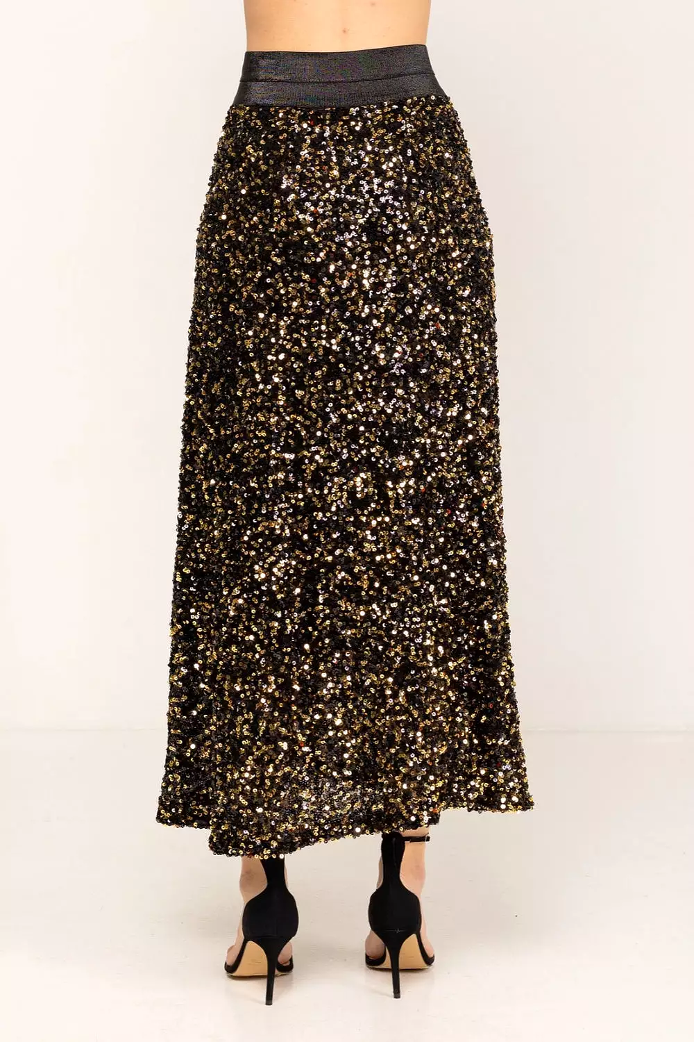 FABULOSA MIDI SKIRT BLACK & GOLD