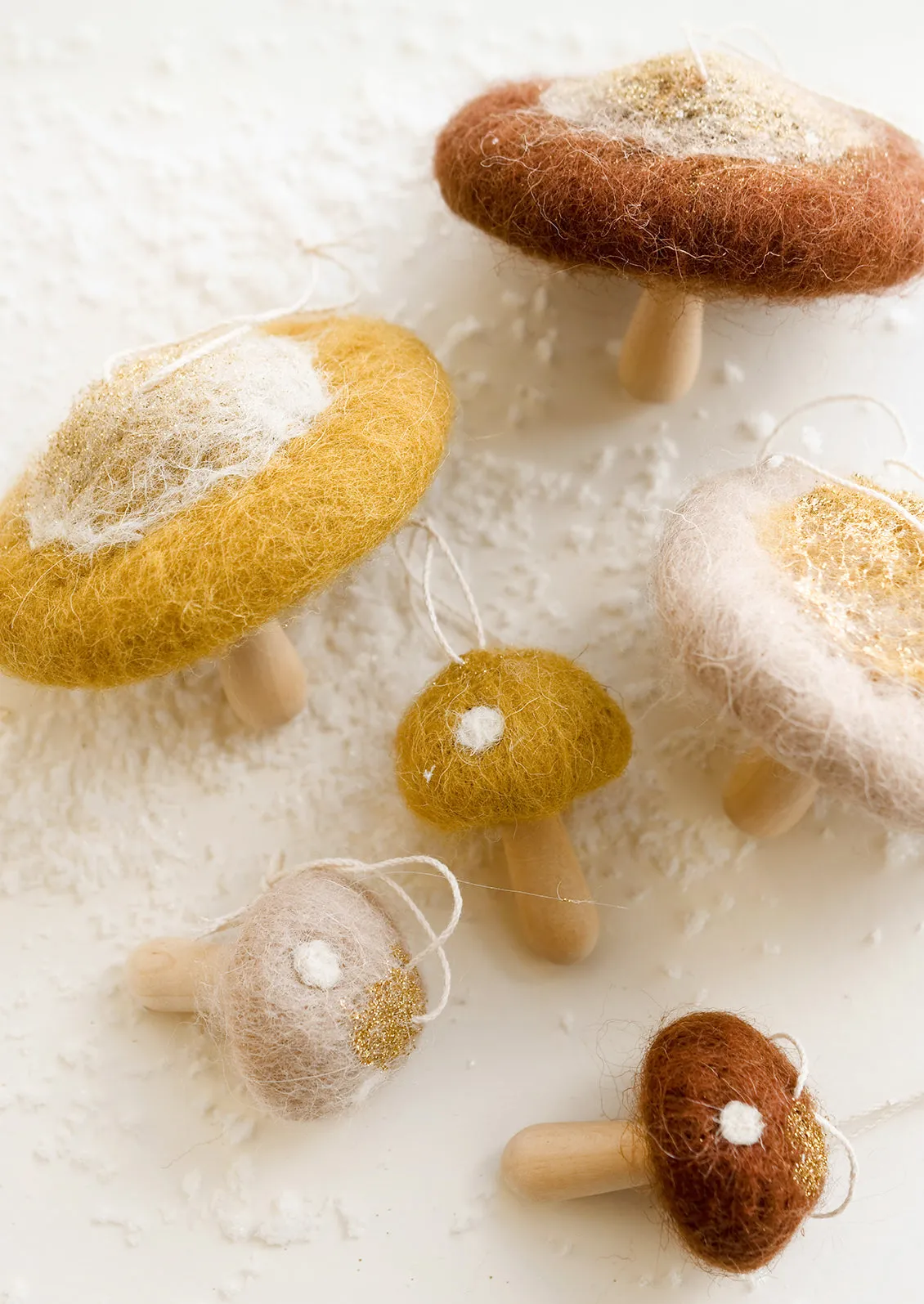 Felted Toadstool Ornament