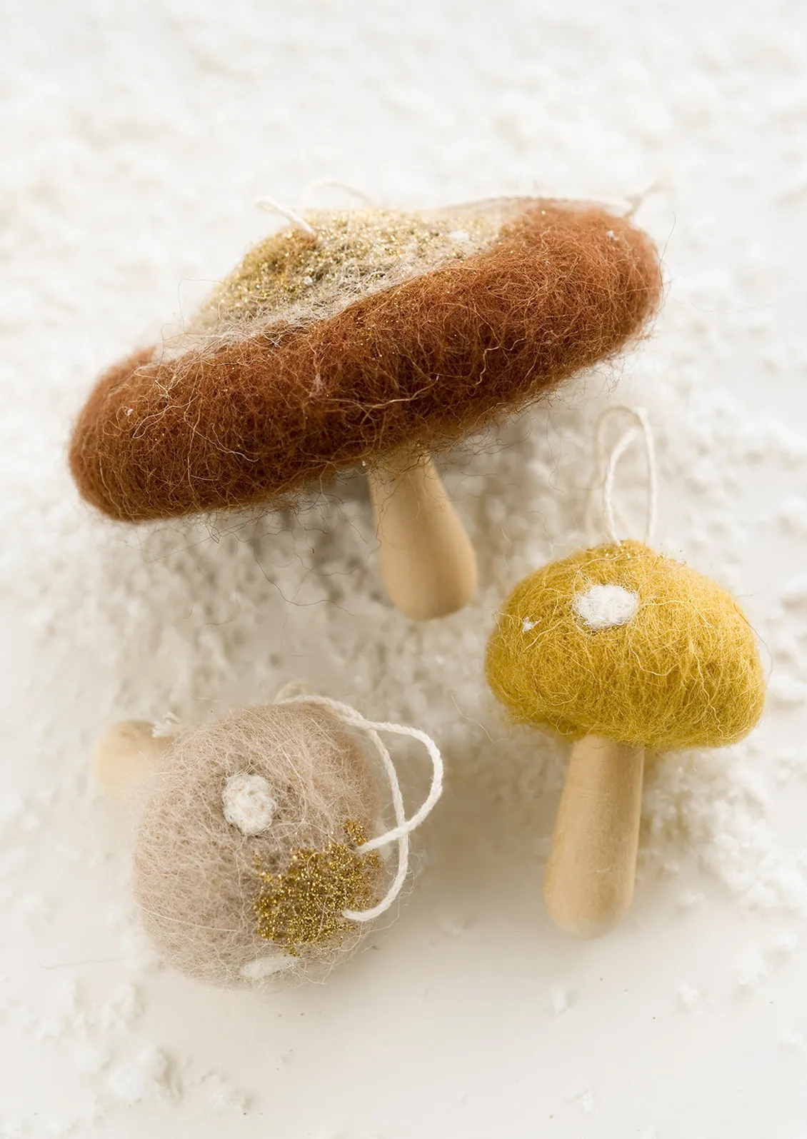 Felted Toadstool Ornament