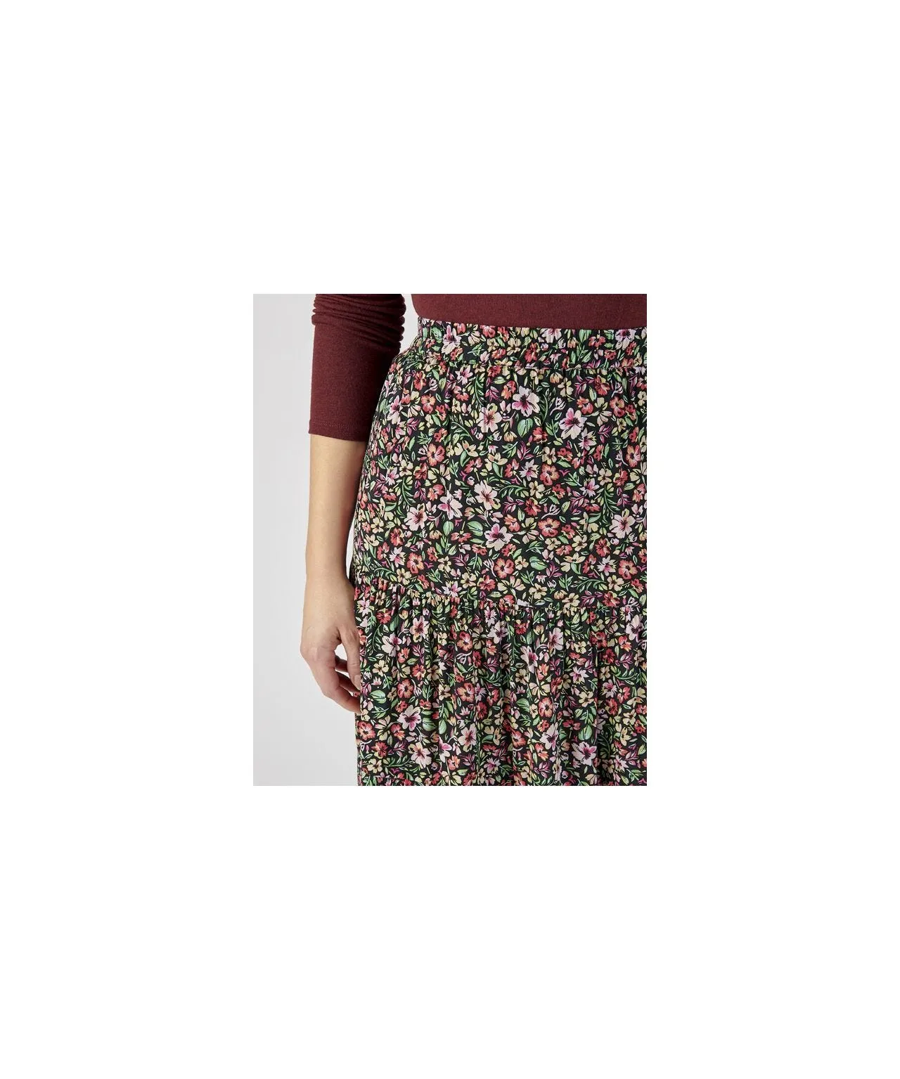 Floral Tiered Skirt