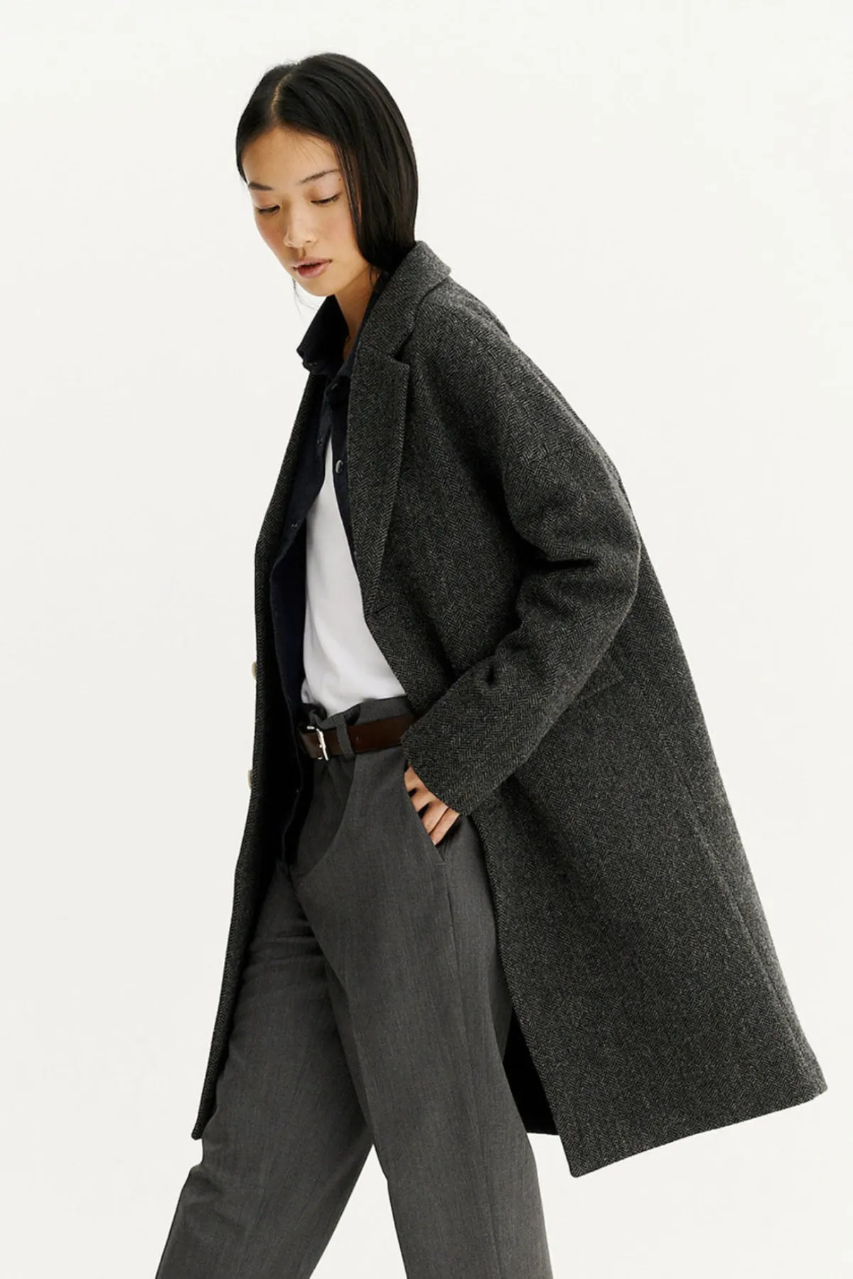 Genoa Wool And Cashmere Coat - Anthracite