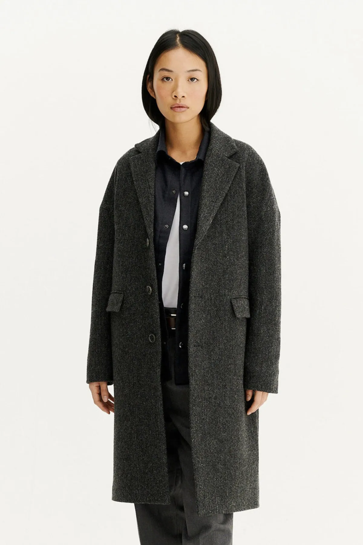 Genoa Wool And Cashmere Coat - Anthracite