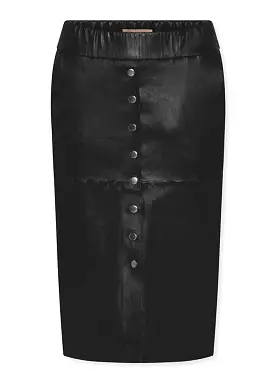 Gustav Emmi leather skirt 50550 Nederdel - Black