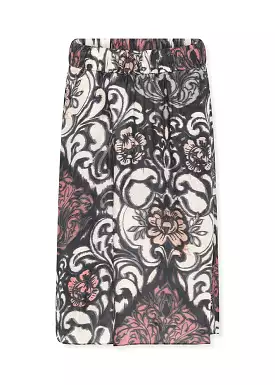 Gustav Gazel skirt 50553 Nederdel - Brick Dust w. Grey Print