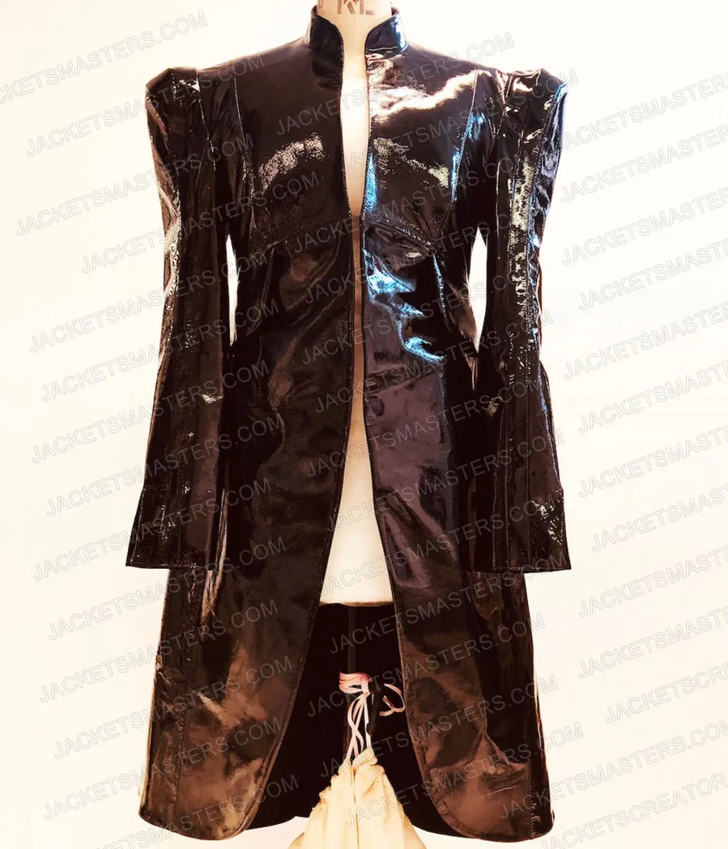 Gwendoline Christie Lucifer Black Leather Coat