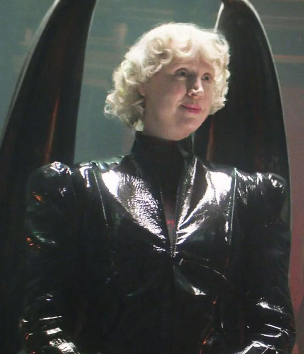 Gwendoline Christie Lucifer Black Leather Coat