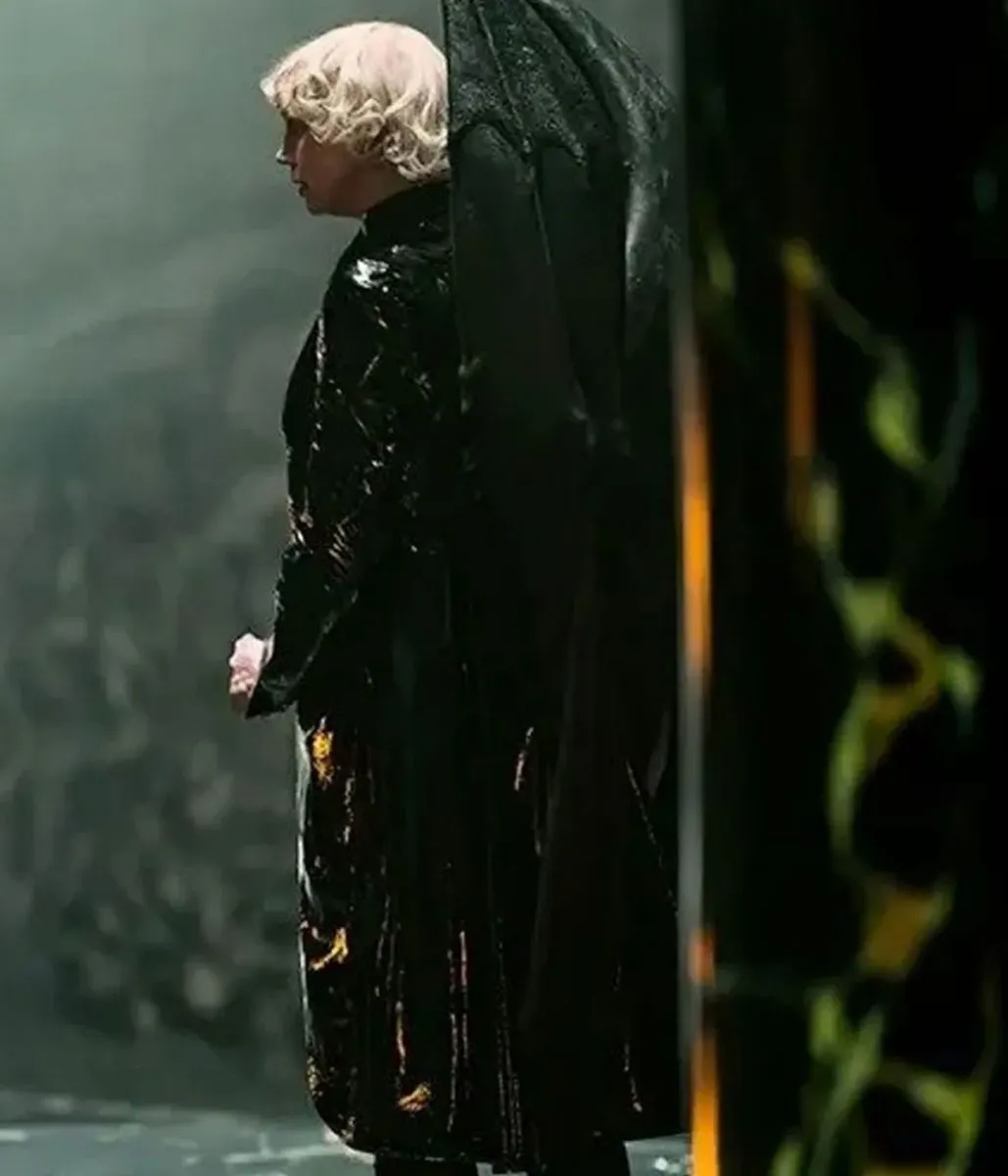 Gwendoline Christie Lucifer Black Leather Coat