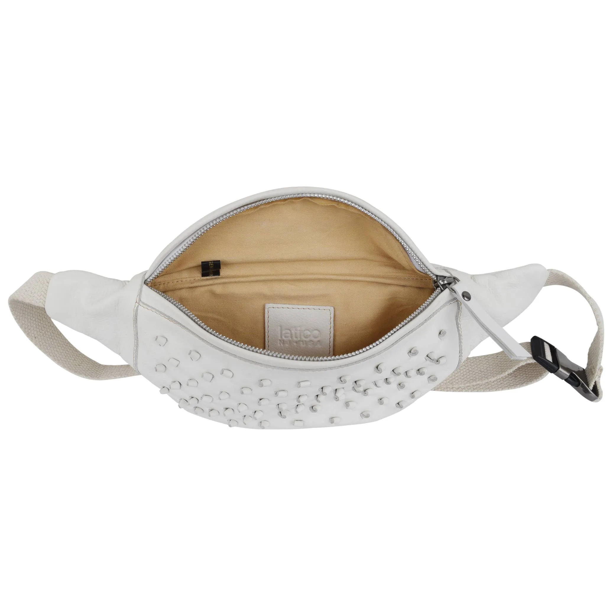 Hayes Handcrafted Leather Fanny Pack in  White