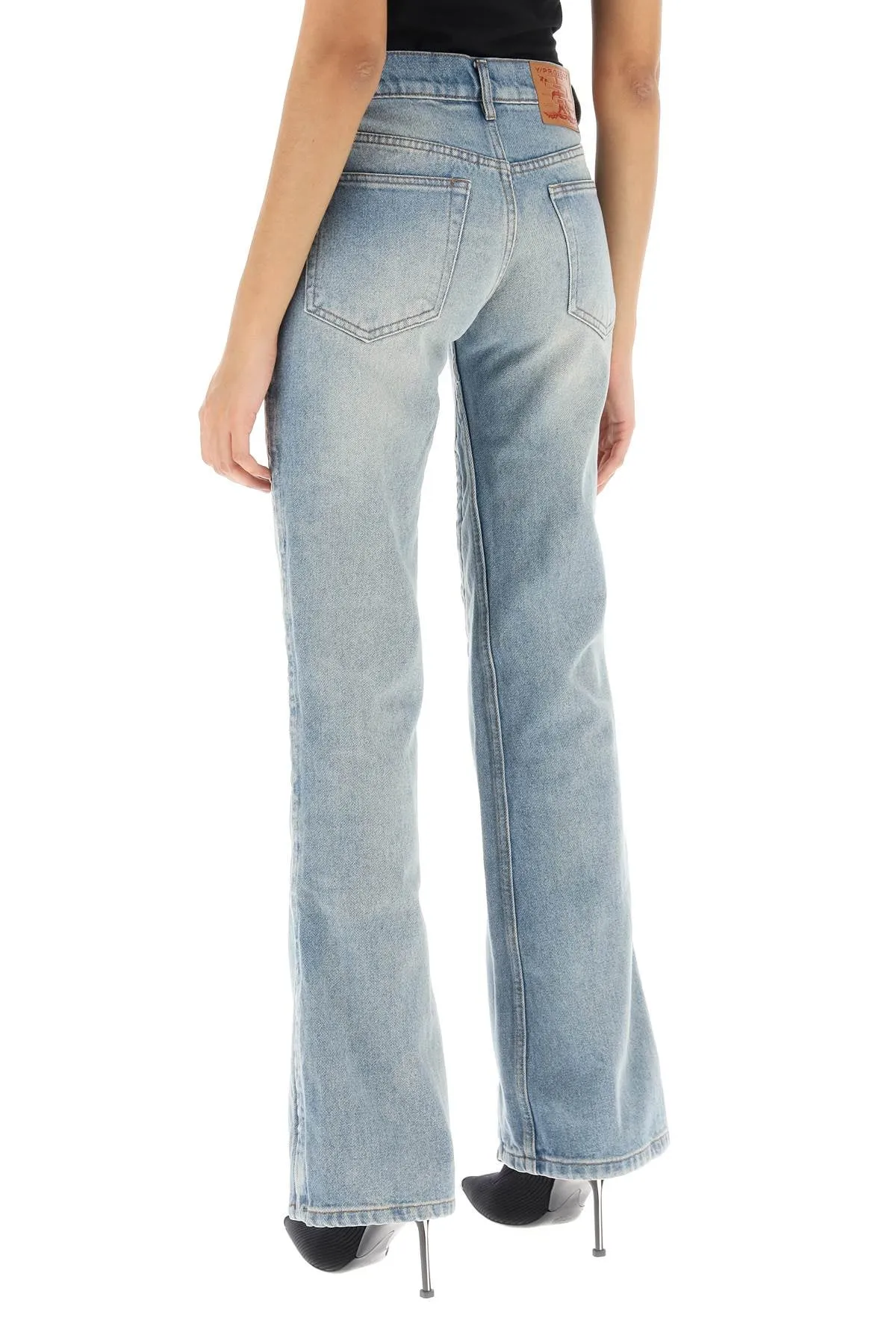 Hook And Eye Flared Jeans