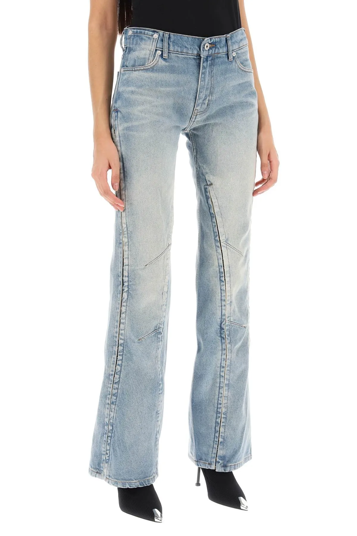 Hook And Eye Flared Jeans