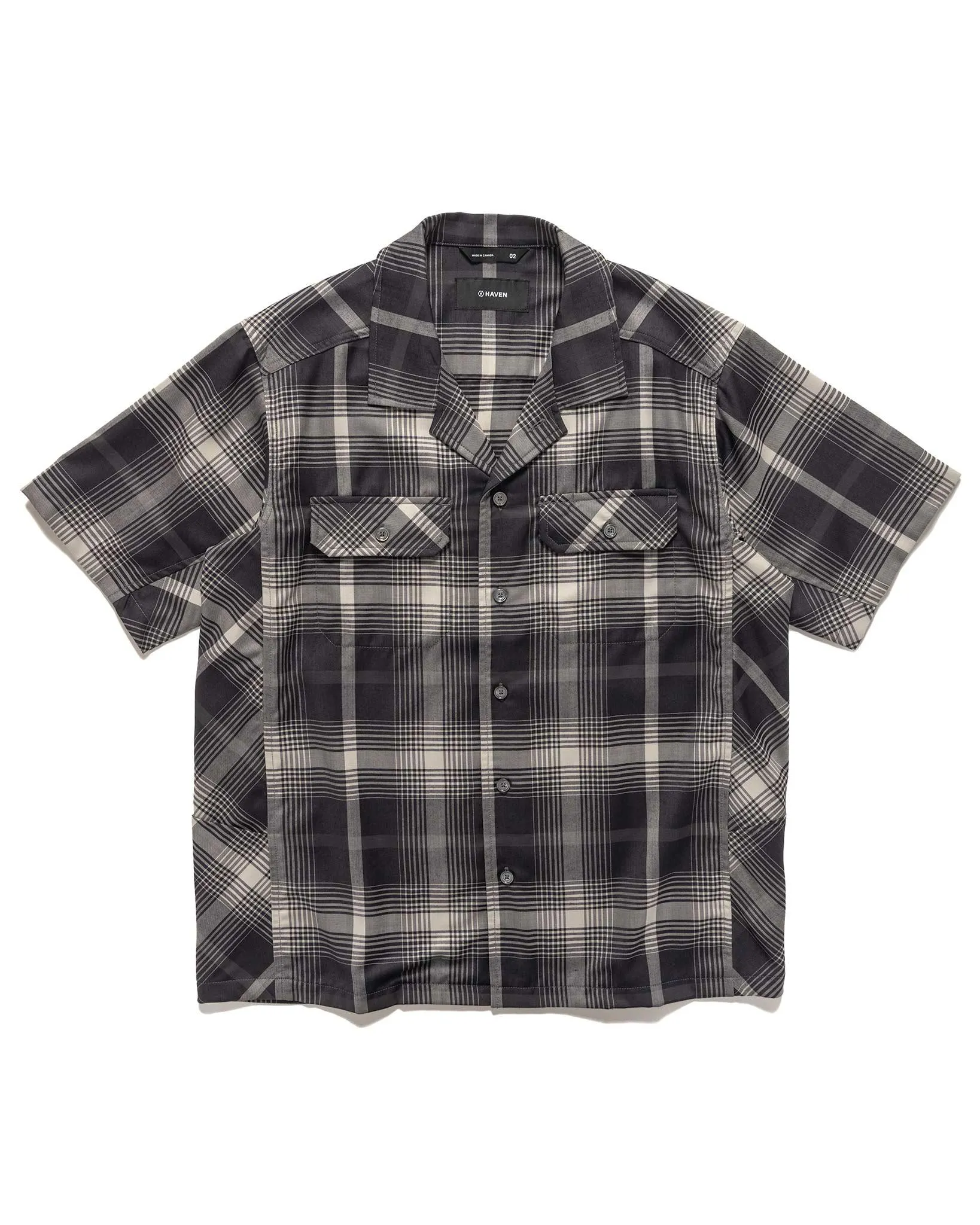 Jasper S/S Shirt - Plaid Merino Wool Midnight