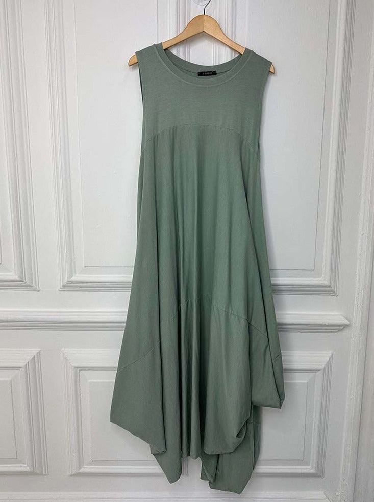 Jersey Parachute Dress - Sage