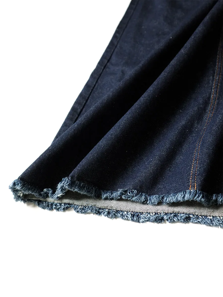 Kapital 13oz Denim High Waist Maxi Skirt