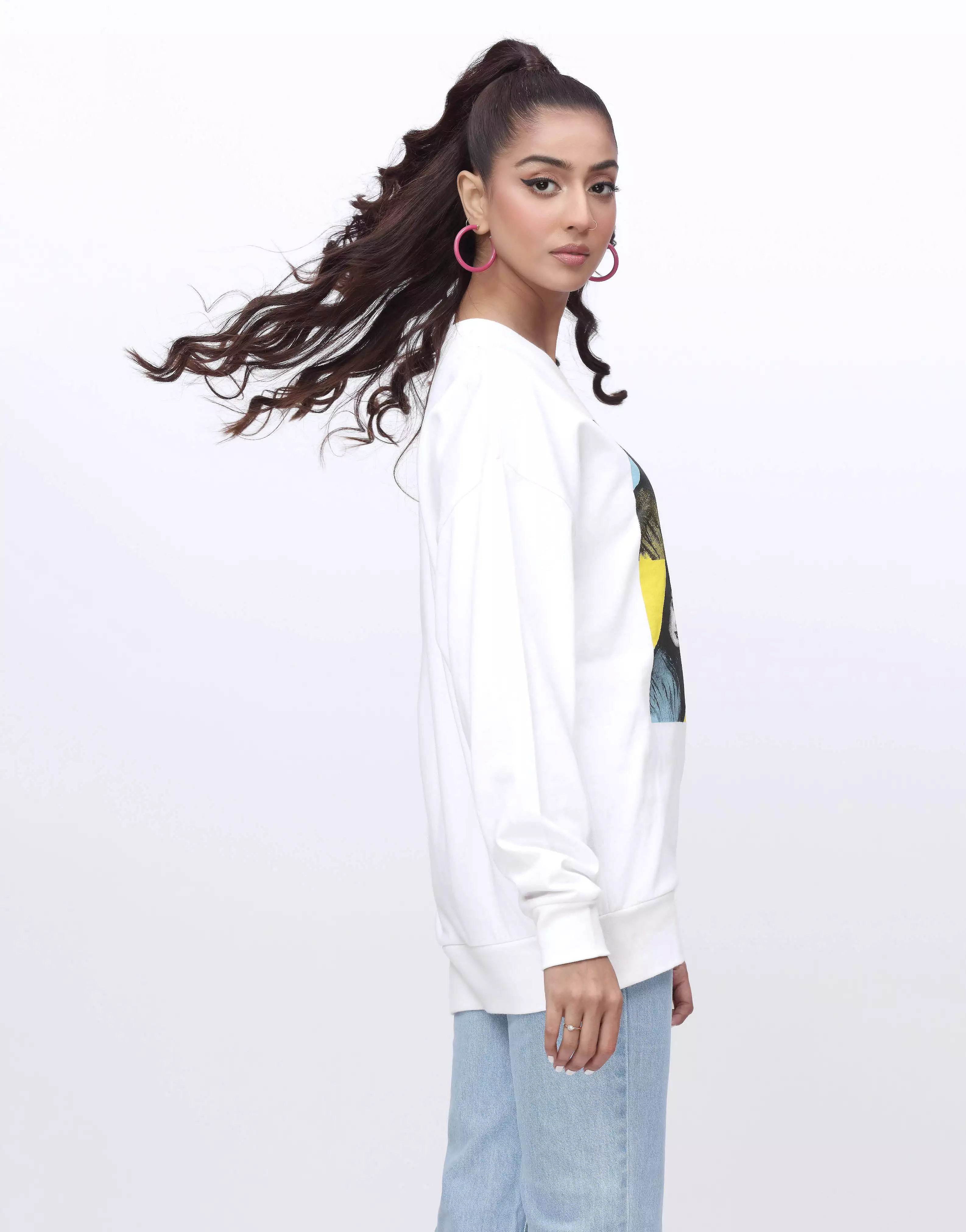 Legacy Printed Sweatshirt-White