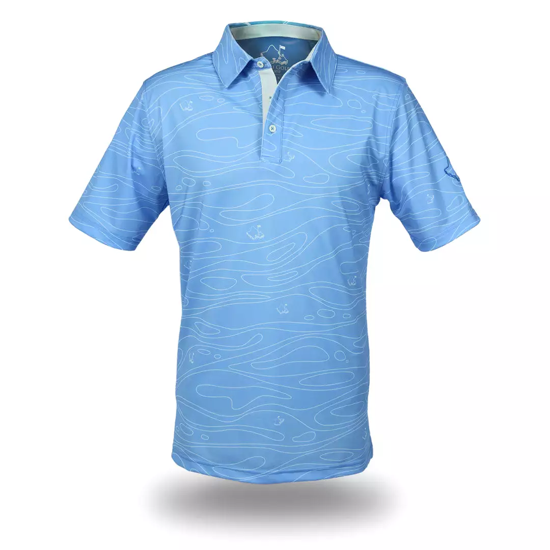 Liquid Ice Blue - OGA Men's Polo - Icy Blue