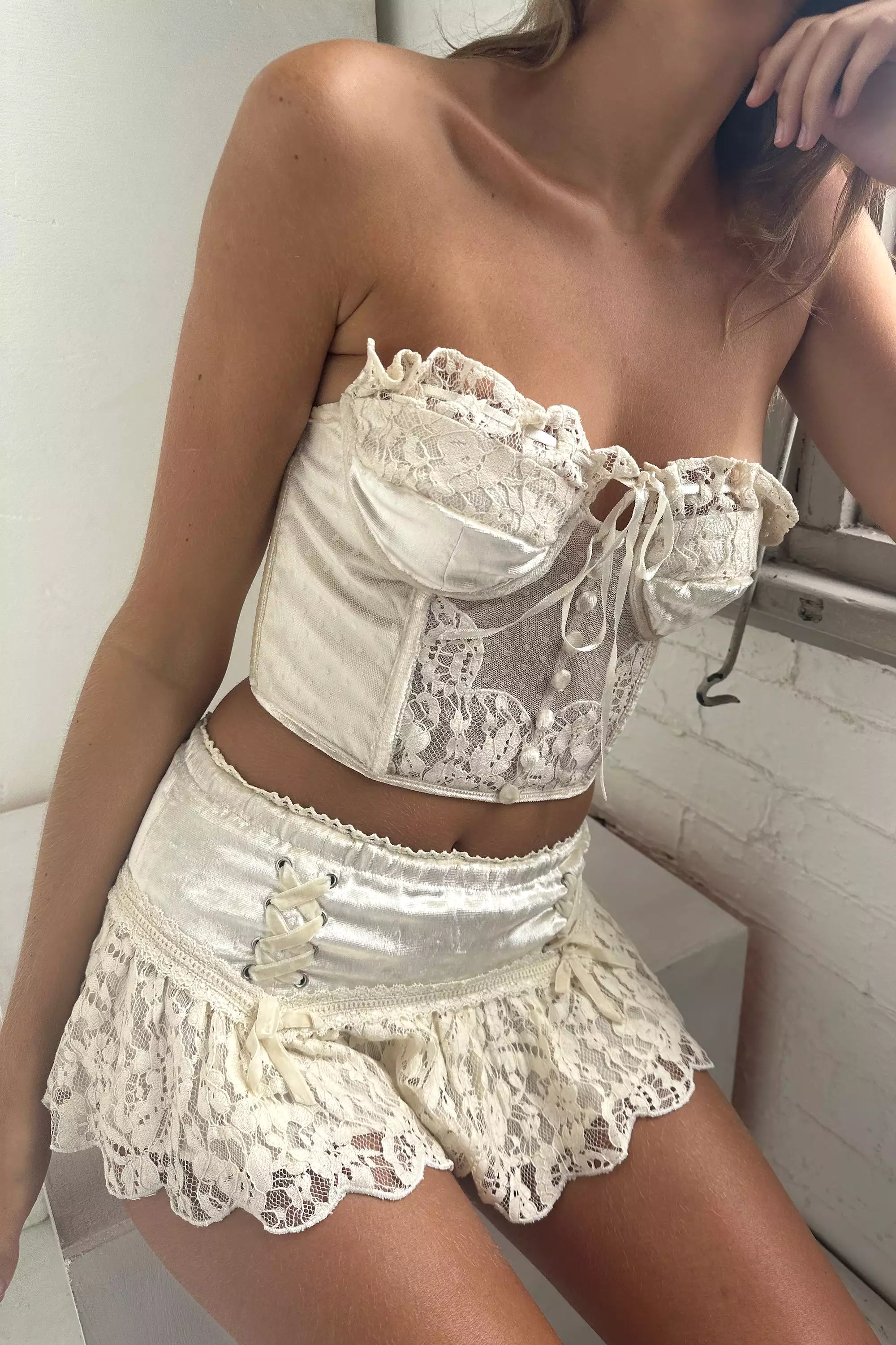 Love Letter Mini Skirt - Ivory