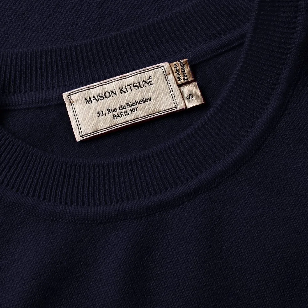 Maison Kitsuné Virgin Wool Crew KnitNavy